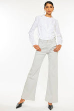 Load image into Gallery viewer, High Rise Wide Super Stretch Chino Jeans by Kan Can- Grey Wash 1720
