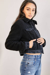 Cropped Sherpa Jacket