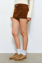 Load image into Gallery viewer, Corduroy Mini Skirt - with built in shorts
