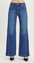 Load image into Gallery viewer, Risen High Rise Wide Leg with Contrast Side Panel Jeans - Dark PW21877
