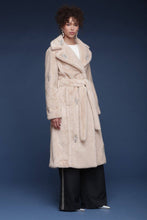 Load image into Gallery viewer, Crystal Embellished Faux Fur Wrap Coat
