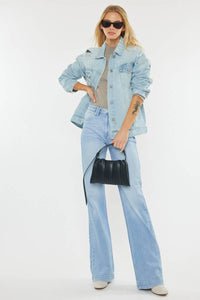 Kan Can High Rise Super Long Jeans - Light Wash