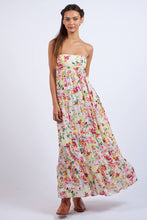 Load image into Gallery viewer, FLORAL OPEN BACK TIE TUBE MAXI DRESS
