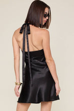 Load image into Gallery viewer, Satin Halter Mini Dress from Sky to Moon
