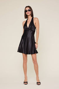 Satin Halter Mini Dress from Sky to Moon