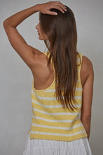 Load image into Gallery viewer, W2047 | Knit Sweater Cotton Striped V-Neck Sleeveless Top

