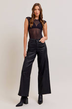 Load image into Gallery viewer, Hidden High Rise Coated Wide Leg Jeans - Black
