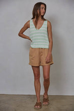 Load image into Gallery viewer, W2047 | Knit Sweater Cotton Striped V-Neck Sleeveless Top
