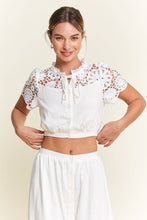 Load image into Gallery viewer, Lace Detailed Crop Top
