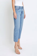 Load image into Gallery viewer, Hidden Cropped Straight Leg Jeans in Medium Wash
