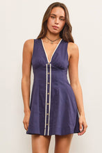 Load image into Gallery viewer, White Linen Button Front Mini Dress
