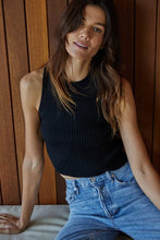 Load image into Gallery viewer, Knit Sweater Crew Neck Sleeveless Crop Top

