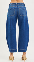 Load image into Gallery viewer, Risen Mid Rise Crop Barrel Jeans - Dark PGC21490
