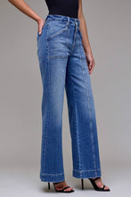 Load image into Gallery viewer, Hidden Jeans - High Rise Wide Leg - Vertical Seam - Dark Wash
