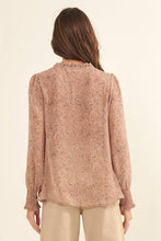Load image into Gallery viewer, Floral V Neck Button Front Long Sleeve Blouse
