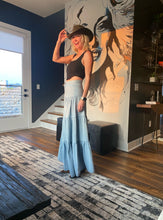 Load image into Gallery viewer, Tiered Denim Maxi Skirt - Light Wash
