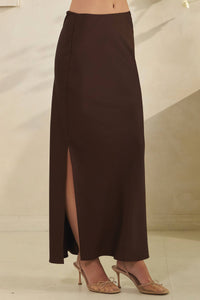 MB2439- Satin maxi skirt