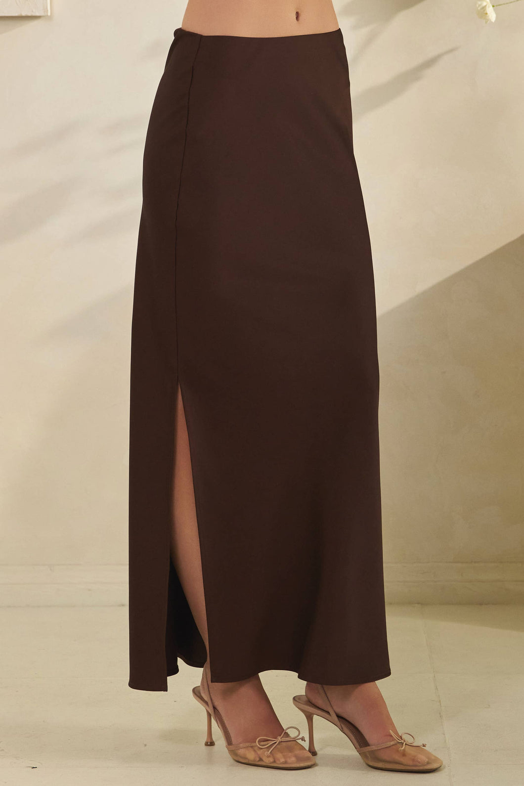 MB2439- Satin maxi skirt