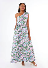 Load image into Gallery viewer, Caroline Gown Pink Abstract Floral Jacquard
