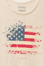 Load image into Gallery viewer, American Flag Splatter Scoop Neck Graphic Tank Top
