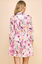 Load image into Gallery viewer, Floral Mini Dress 3/4 Sleeves
