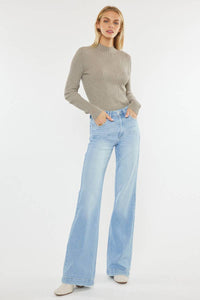 Kan Can High Rise Super Long Jeans - Light Wash