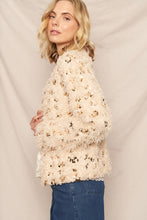 Load image into Gallery viewer, Oversized Feathery Glitter Sequin Sweater Cardigan
