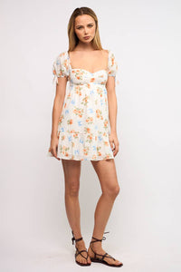 SWEETHEART NECK SHORT PUFF SLEEVE MINI DRESS