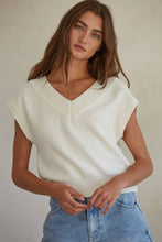 Load image into Gallery viewer, V-Neck Vest Knit Top Sweater
