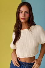 Load image into Gallery viewer, Olivia Cropped Rib Knit Top
