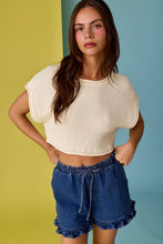 Load image into Gallery viewer, Olivia Cropped Rib Knit Top
