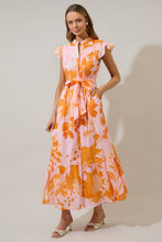 Load image into Gallery viewer, Lenira Floral Riah Button Down Maxi Dress
