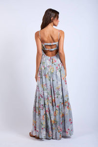 FLORAL OPEN BACK MAXI DRESS