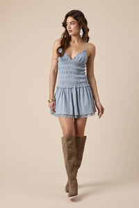 Smocked Waist Mini Dress from Sky to Moon