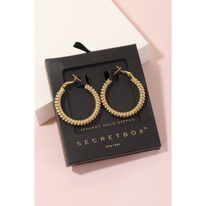 Secret Box Solid Coil Hoop Earrings