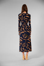 Load image into Gallery viewer, Abstract Print Long Sleeve Midi Dress
