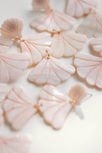 Load image into Gallery viewer, Pink Mermaid Shell Statement Drop Earrings
