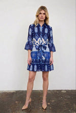 Load image into Gallery viewer, LONG BELL SLV BUTTON UP COLLARED SHIRT DRESS
