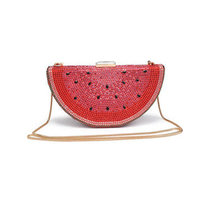 Tabitha Watermelon Crystal Evening Bag