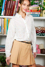 Load image into Gallery viewer, Embroidered Eyelet 100%Cotton Button Down Shirt
