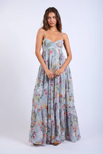 Load image into Gallery viewer, FLORAL OPEN BACK MAXI DRESS
