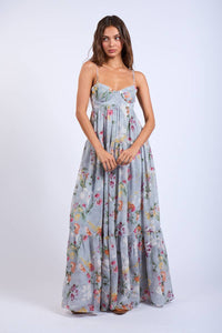 FLORAL OPEN BACK MAXI DRESS