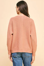 Load image into Gallery viewer, Prairie Pink Ribbed V-neck Sweater
