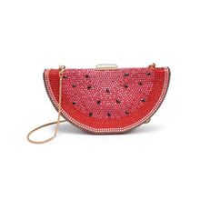 Load image into Gallery viewer, Tabitha Watermelon Crystal Evening Bag
