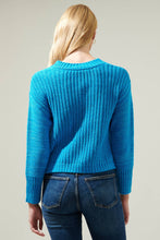 Load image into Gallery viewer, Blue Pointelle Sweater
