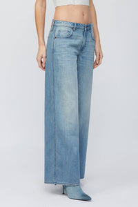 Hidden Extra Long Straight Leg Jeans in Medium Wash