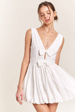 Load image into Gallery viewer, Eyelet Mini Dress with Bows
