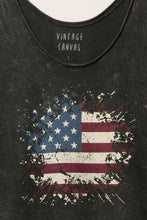 Load image into Gallery viewer, American Flag Splatter Scoop Neck Graphic Tank Top
