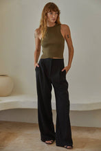 Load image into Gallery viewer, Knit Sweater Crew Neck Sleeveless Crop Top
