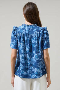 Bary Floral Danielle Ruffle Blouse